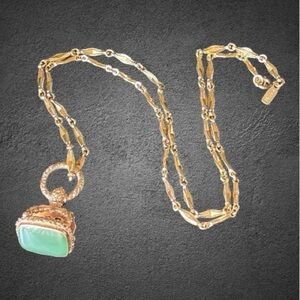 🌼VTG Monet Watch Fob Style Necklace